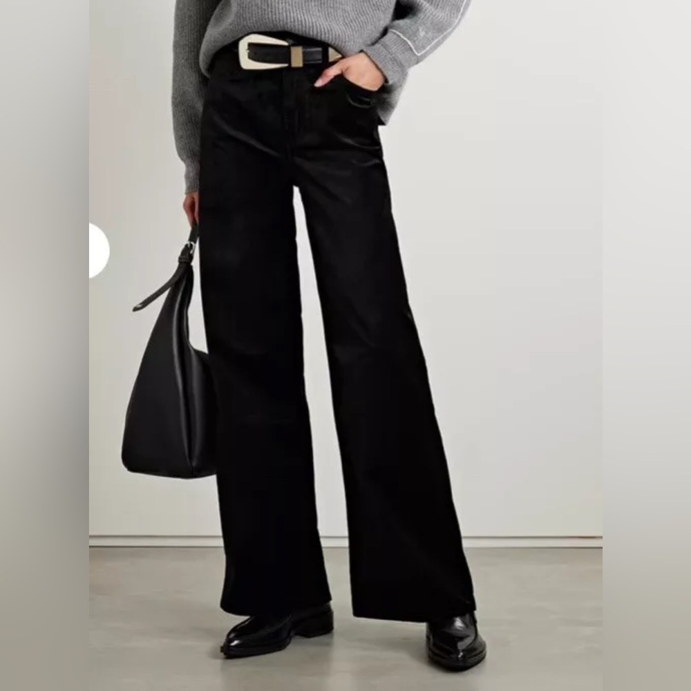 Citizens of Humanity Paloma Wide Leg High Waisted Black Denim Jeans 30/8-10
